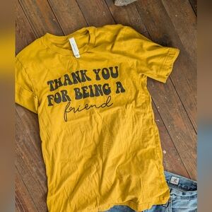 Bella Canvas Mustard Yellow Graphic Tee